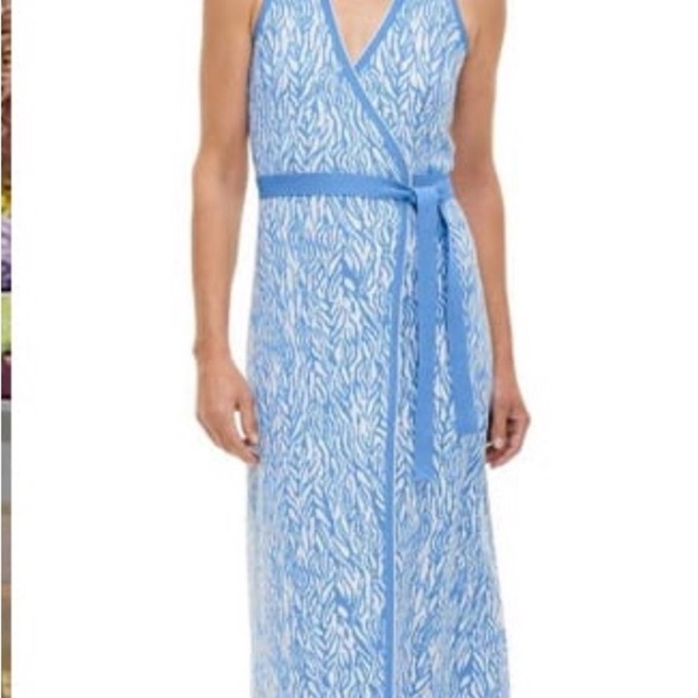 Diane Von Furstenberg Light Blue Knit Dress